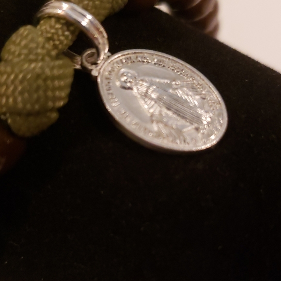 NEW! Rosary Bracelet HANDMADE Brown on Olive - Picture 6 of 9